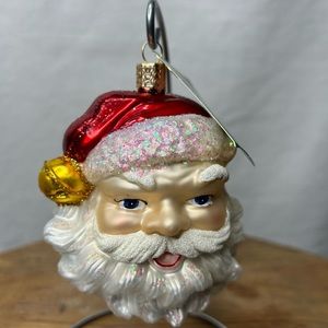 Old World Christmas Jingle Bell Santa Ornament Wrapped NWT aprx. 3”x4”
